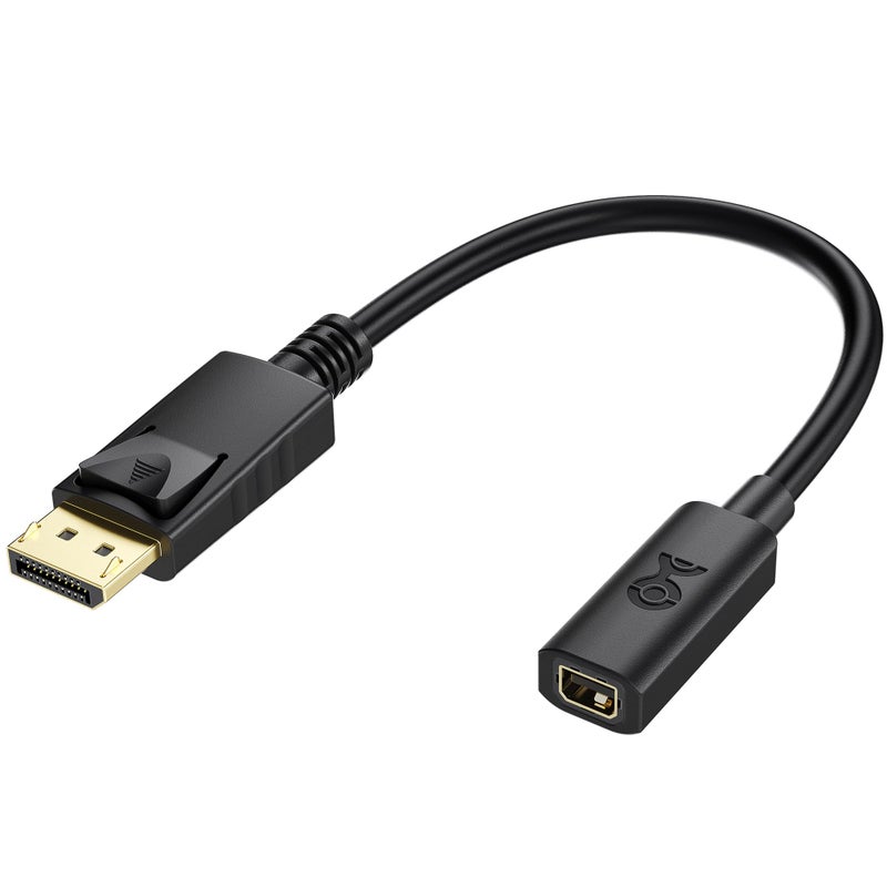 Cable Matters محول كابل ماترز ثنائي الاتجاه من DisplayPort إلى Mini DisplayPort - 6 بوصات، كابل محول DP ذكر إلى Mini DP أنثى، غير متوافق مع Thunderbolt/Thunderbolt 2 عرض/شاشة، غير مخصص لـ HDMI - Image 1